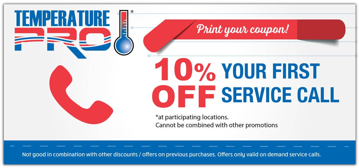 10% off first hvac service call coupon